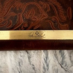 Patricia Nash brown tooled leather wallet